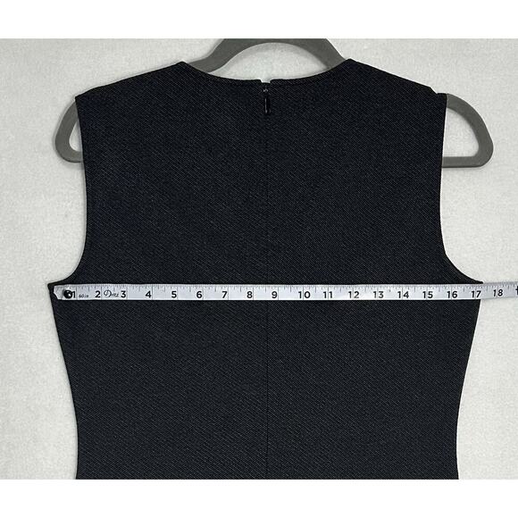Lafayette 148 New York Dress Size 4 $698 Charcoal Sheath Knee Length EUC - Picture 3 of 11